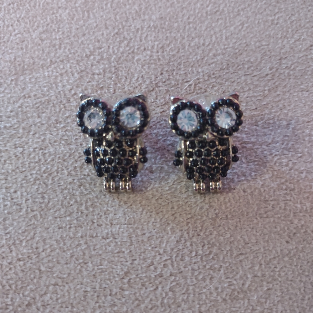 Vintage Stud Owl Earrings